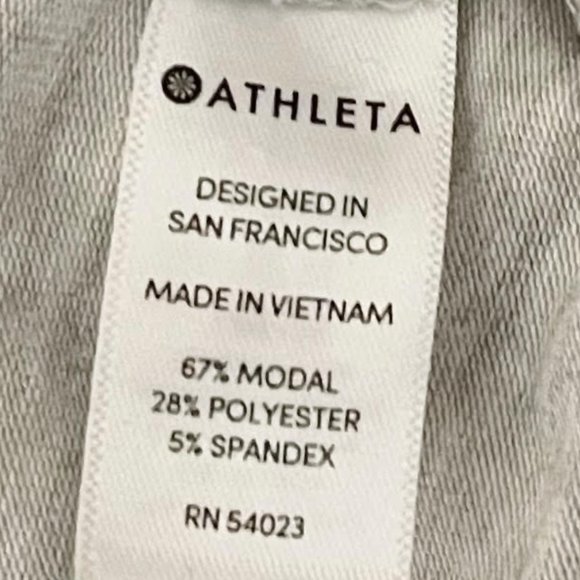 Athleta XS Grey Heather Front Twist Oversized Sweatshirt - Picture 6 of 6